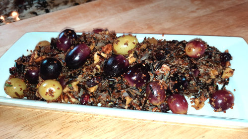 Wild Rice Quinoa and Roasted Grape Salad